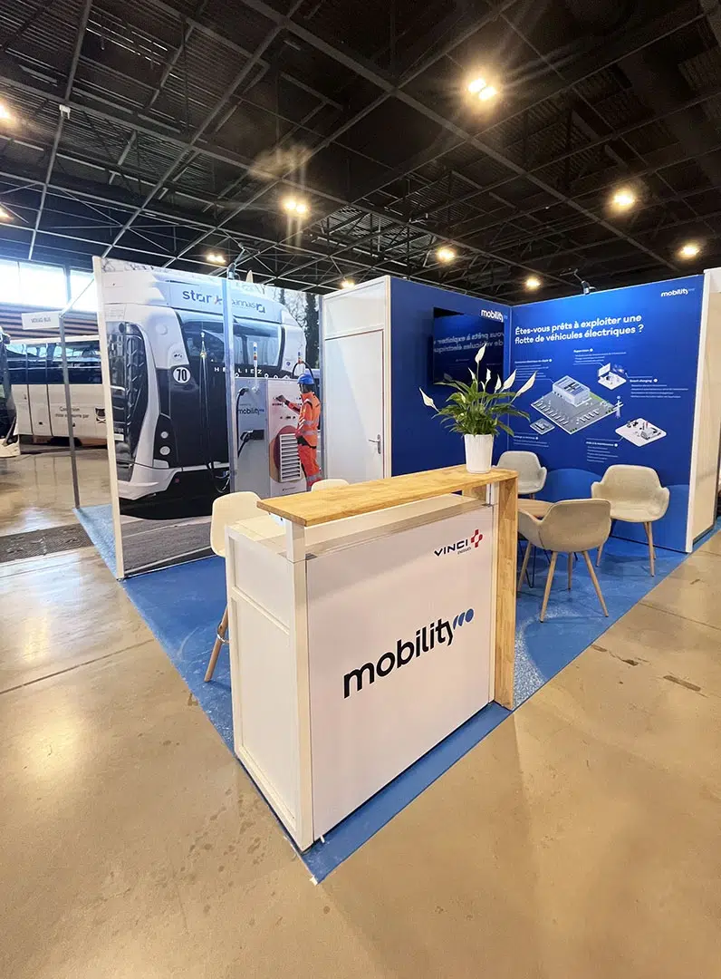 Stand MOBILITY (Groupe Vinci) au salon AGIR TRANSPORT à Reims