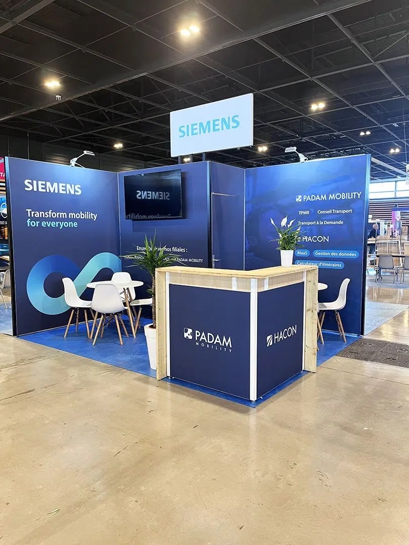 Stand PADAM - SIEMENS - AGIR TRANSPORT - adEXPO standiste
