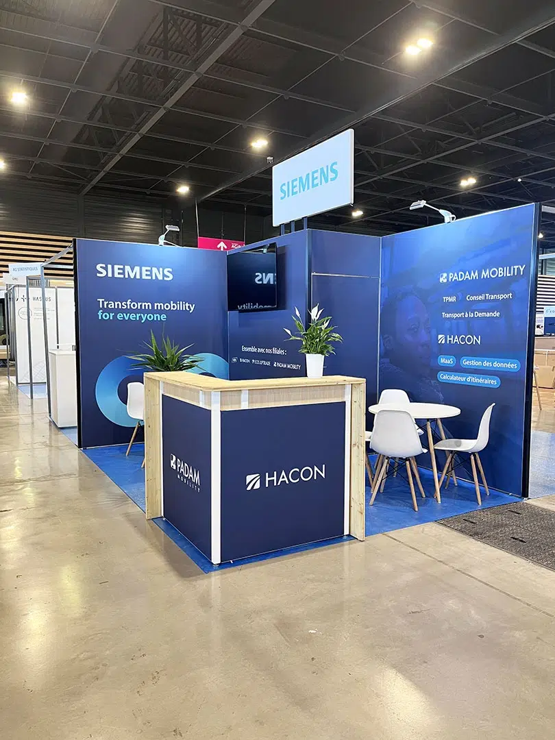Stand PADAM (SIEMENS) au salon AGIR TRANSPORT à Reims